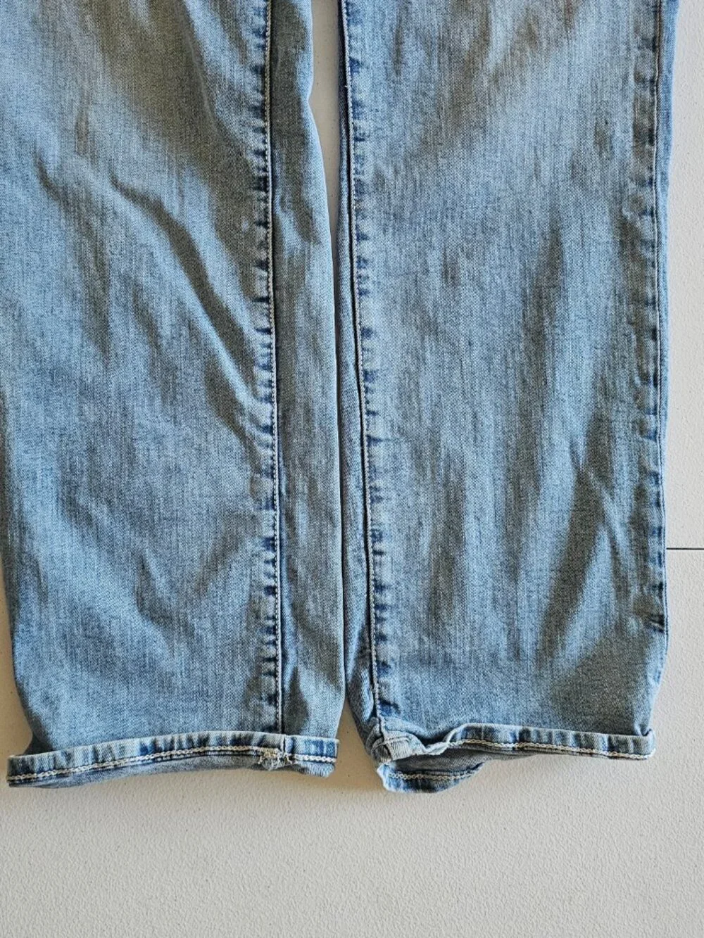 True Religion Ricky Jeans Mens Light Wash Relaxed Straight Flap Pocket 40x36